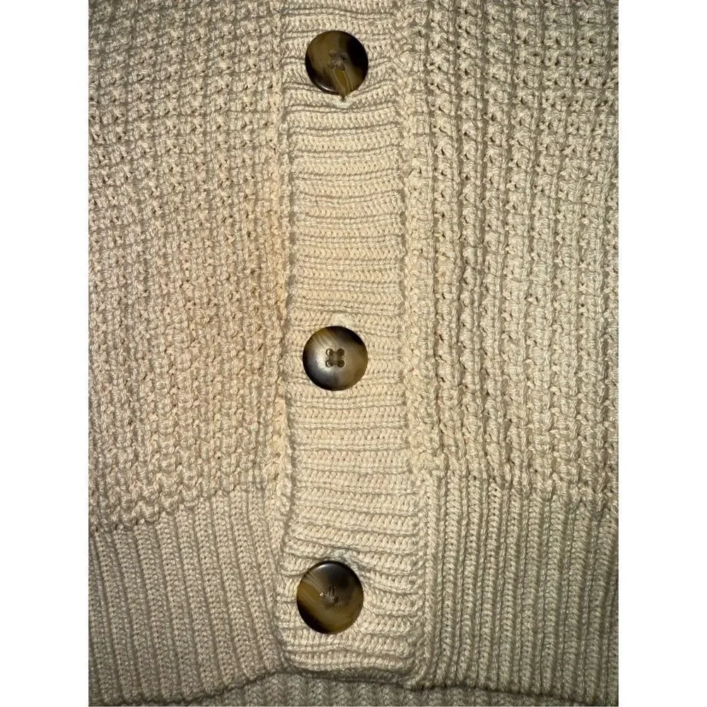 Vintage 90’s Silk Blend Oversized Cream Knit Vest